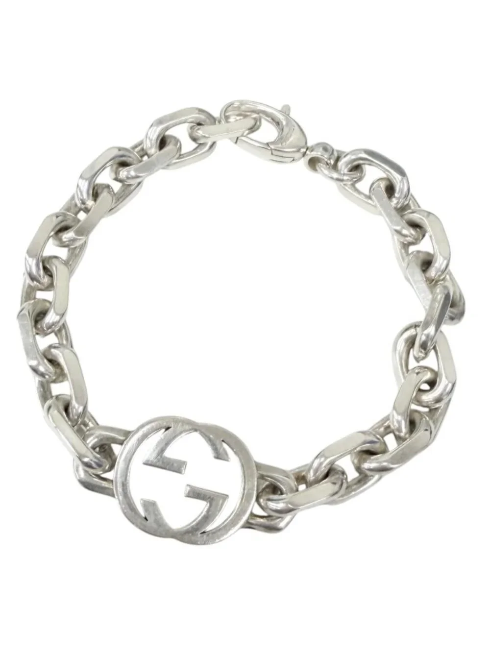 Gucci Interlocking Chain Bracelet Silver 19